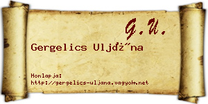 Gergelics Uljána névjegykártya